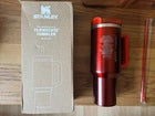 Red Stainless Steel Insulated Tumbler with Handle & Straw
