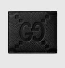 Black Embossed GG-Style Bifold Wallet