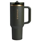 Stanley Quencher Insulated Travel Mug with Handle & Lid – Dark Green