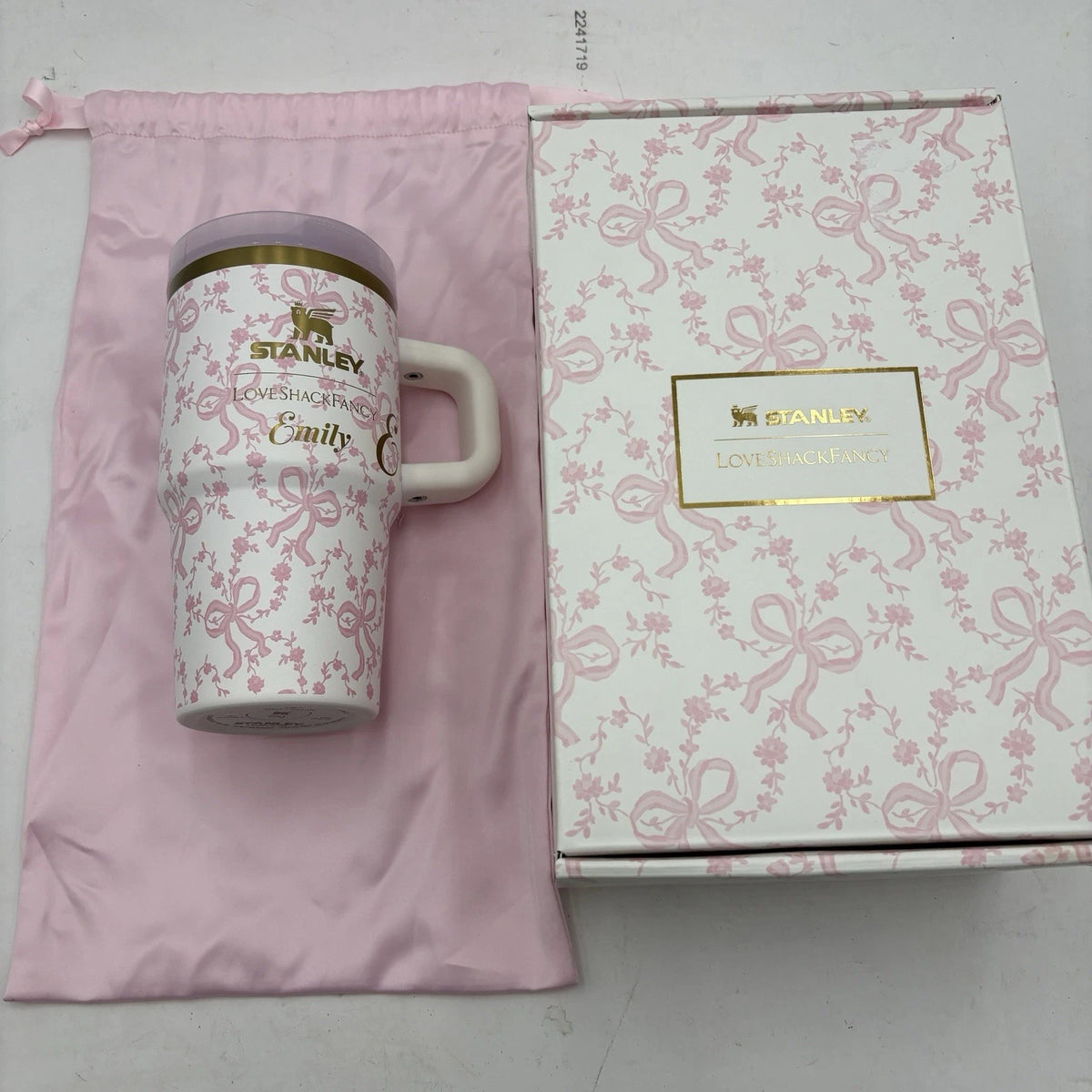 STANLEY x Love Shack Fancy Tumbler 20oz Rosa Beaux Pink White Rose READ