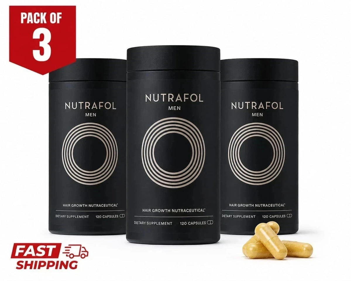 Nutrafol Men Hair Growth Nutraceutical – 120 Capsules – Pack of 3