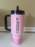 Pink EGOAT Insulated Tumbler with Handle and Straw