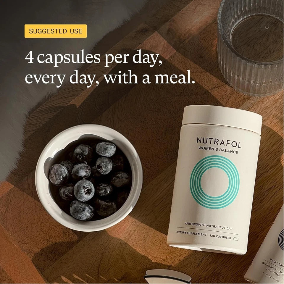 Nutrafol Women’s Balance Hair Growth Supplement 120 Capsules – 1 Month Supply