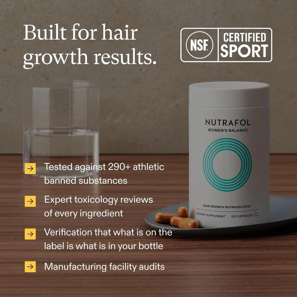 Nutrafol Women’s Balance Hair Growth Supplement 120 Capsules – 1 Month Supply