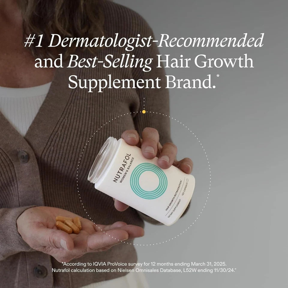 Nutrafol Women’s Balance Hair Growth Supplement 120 Capsules – 1 Month Supply