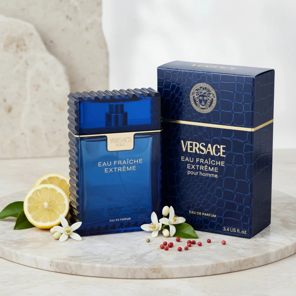 Versace Man Eau Fraîche Extreme Eau de Parfum for Men – 100 ml (3.4 oz)